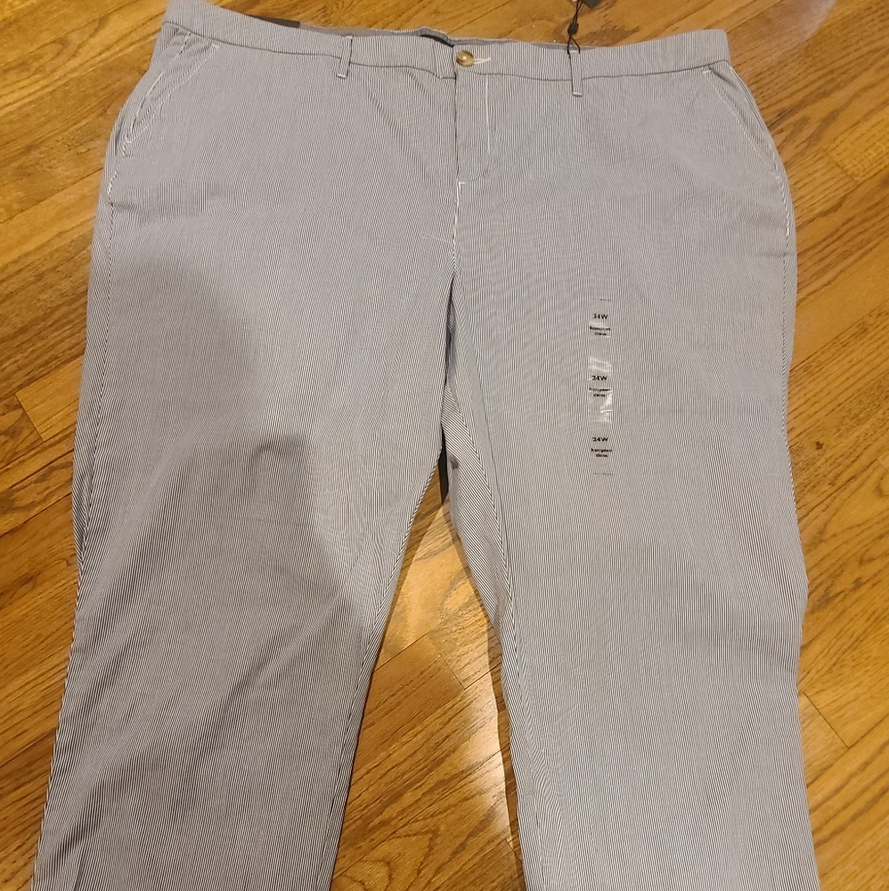 Tommy Hilfiger Seersucker Ankle/CropTrouser NWT
